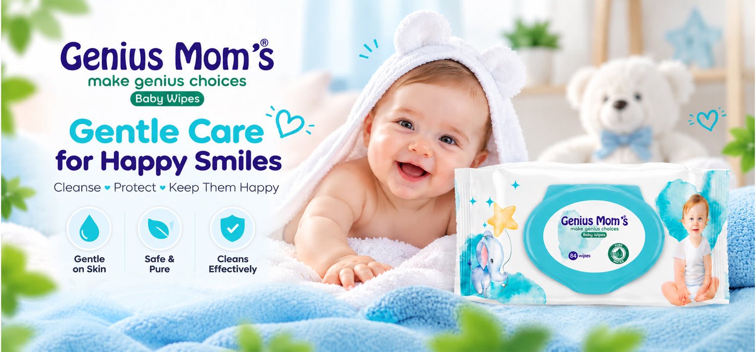 Genius Mom’s baby wipes Sea Green — Gentle Care for Happy Smiles