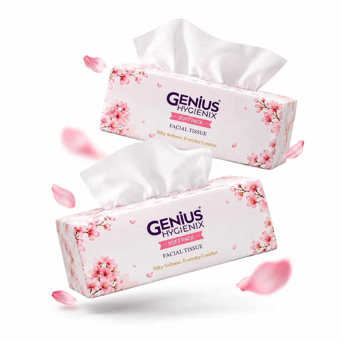 Genius Hygienix Facial Tissue 2-Ply — Soft Pack