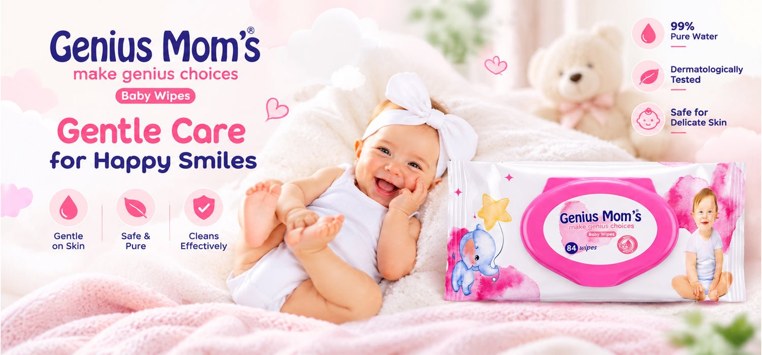 Genius Mom’s baby wipes Pink — Gentle Care for Happy Smiles